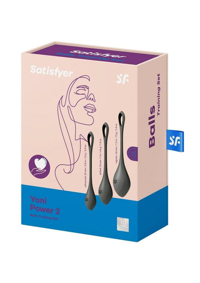 Satisfyer Yoni Power 2 Silicone Weighted Ben Wa Balls - Black - Set