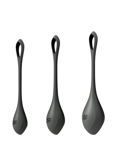 Satisfyer Yoni Power 2 Silicone Weighted Ben Wa Balls - Black - Set