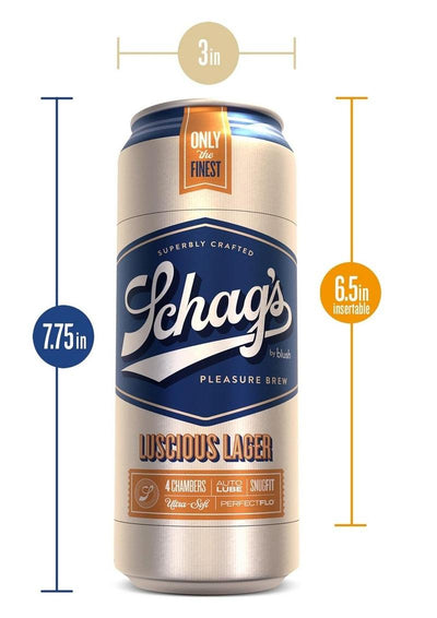 Schag's Luscious Lager Beer Can Stroker - Frosted