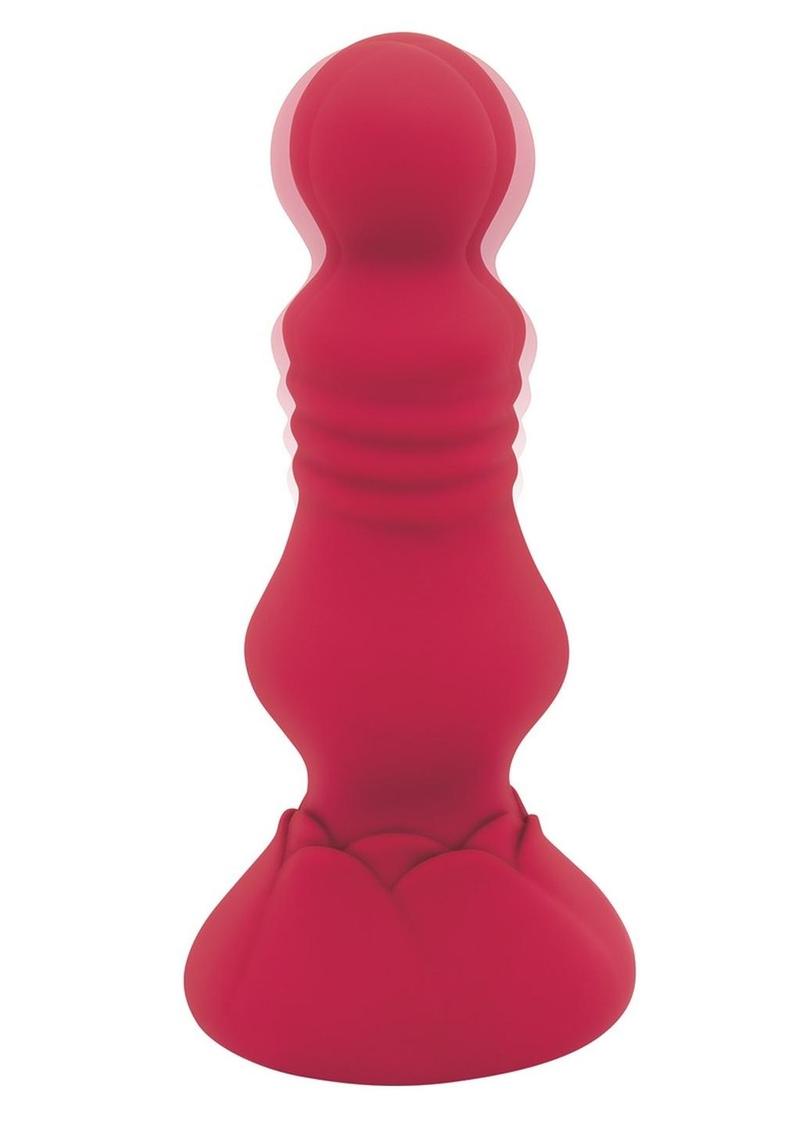 Secret Kisses Remote Control Rechargeable Silicone Vibrating Floret Buttplug