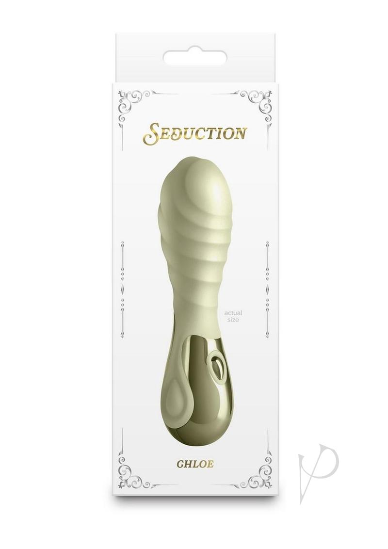 Seduction Chloe Rechargeable Silicone Mini Vibrator - Green