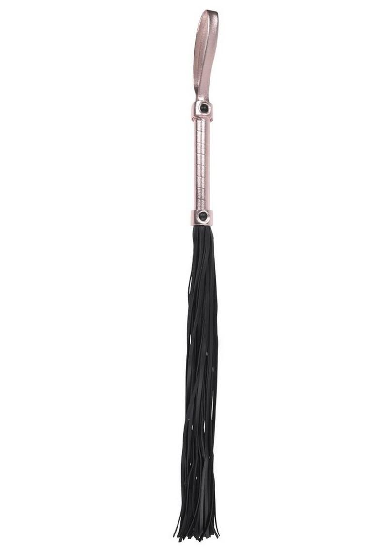 Sex and Mischief Brat Flogger - Black/Rose Gold