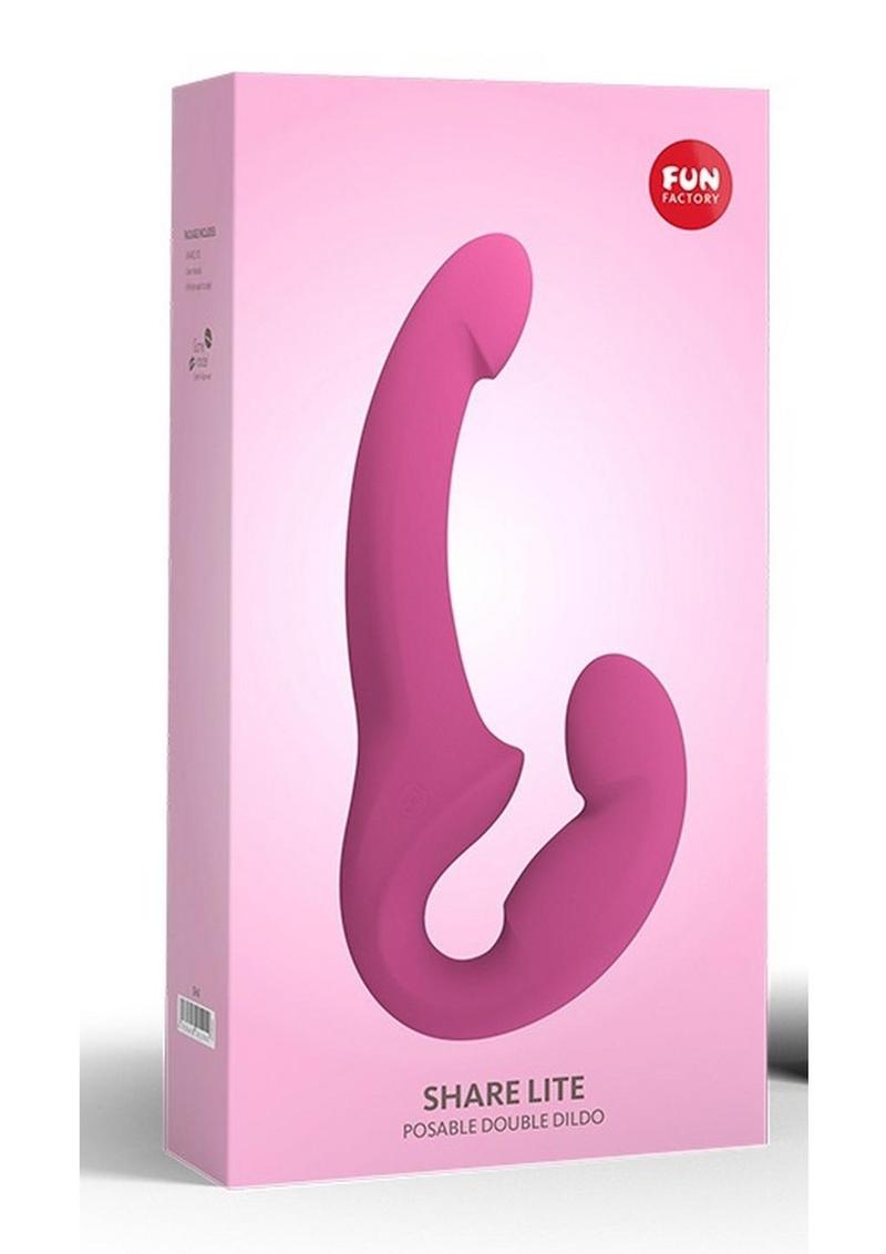 Share Lite Silicone Strapless Strap-On Dildo - Blackberry - Pink