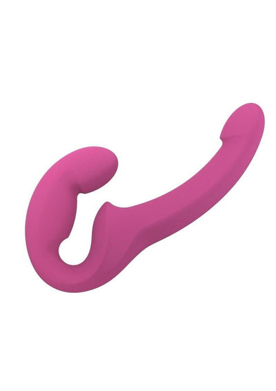 Share Lite Silicone Strapless Strap-On Dildo - Blackberry - Pink