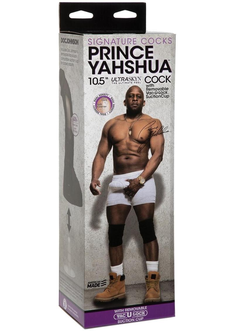 Signature Cocks Ultraskyn Prince Yahshua Dildo - Chocolate - 10.5in