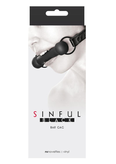 Sinful Silicone Bar Gag - Black