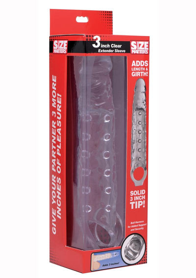 Size Matters Penis Extender Sleeve - Clear - 3in