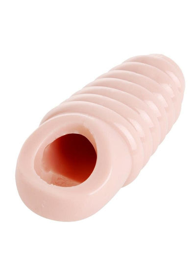 Size Matters Really Ample Ribbed Penis Enhancer Sheath