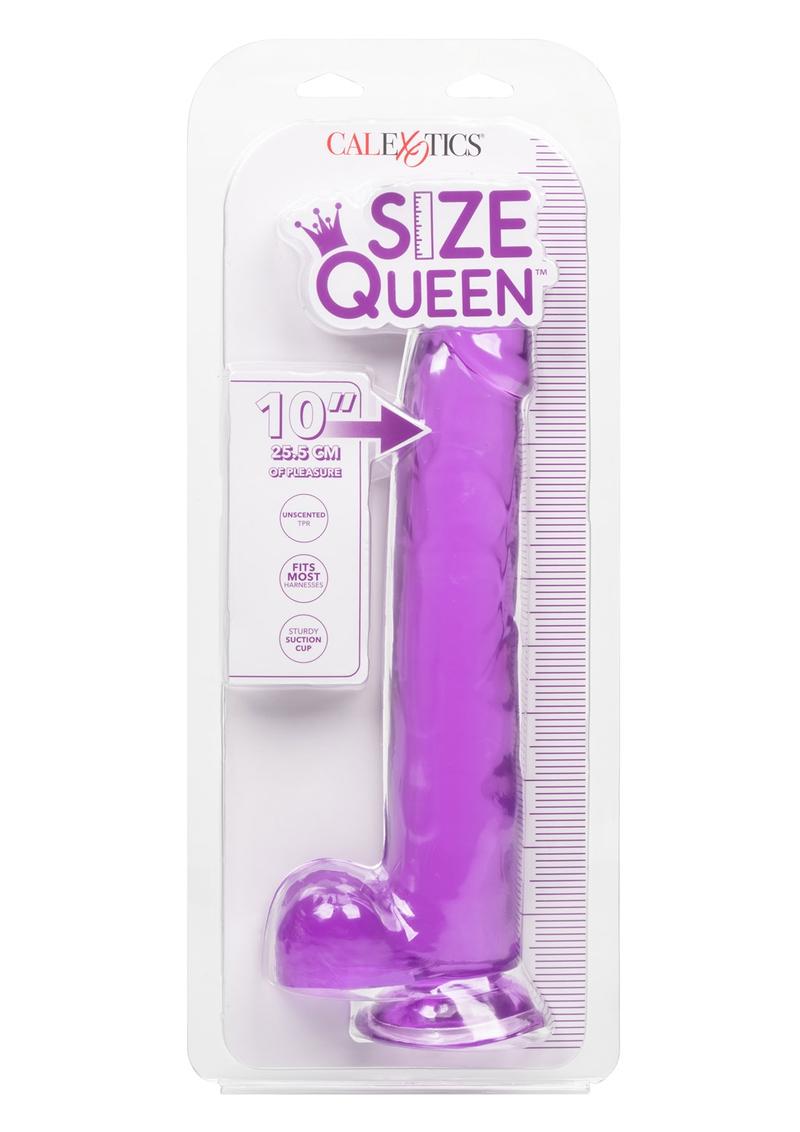 Size Queen Dildo - Purple - 10in