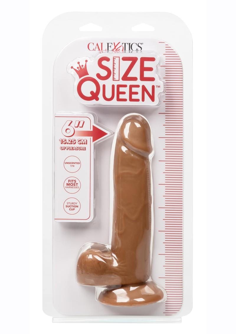 Size Queen Dildo - Chocolate - 6in