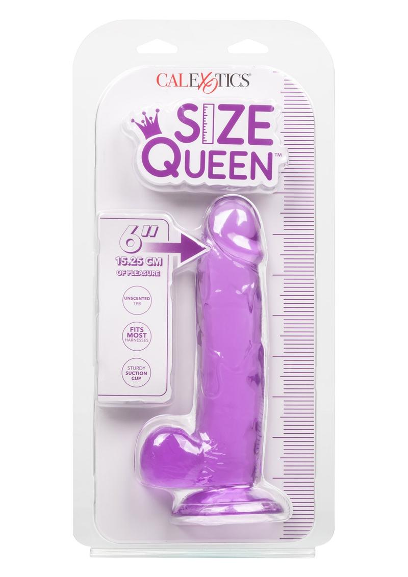 Size Queen Dildo - Purple - 6in