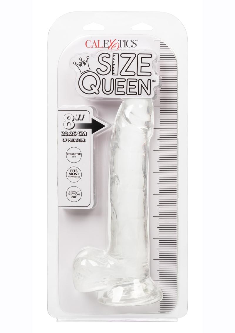 Size Queen Dildo - Clear - 8in