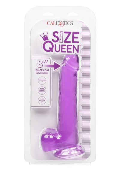 Size Queen Dildo - Purple - 8in