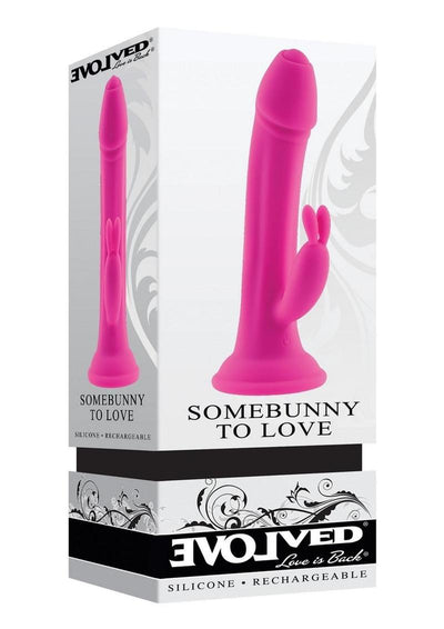 Somebunny to Love Rechargeable Silicone Rabbit Vibrator - Pink