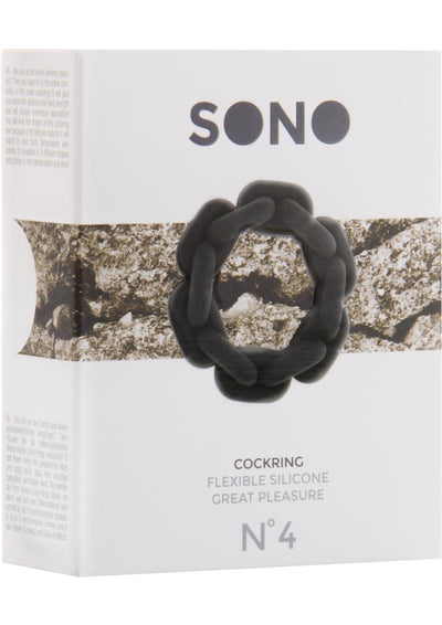 Sono No 4 Silicone Cock Ring - Black