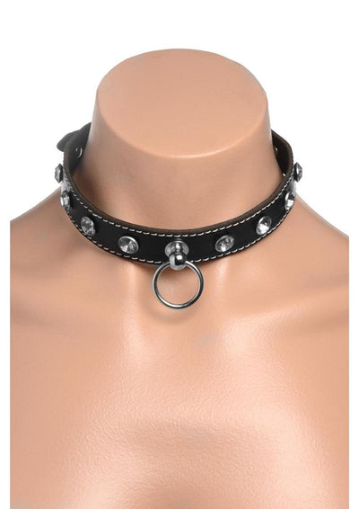 Strict Rhinestone Choker with O-Ring