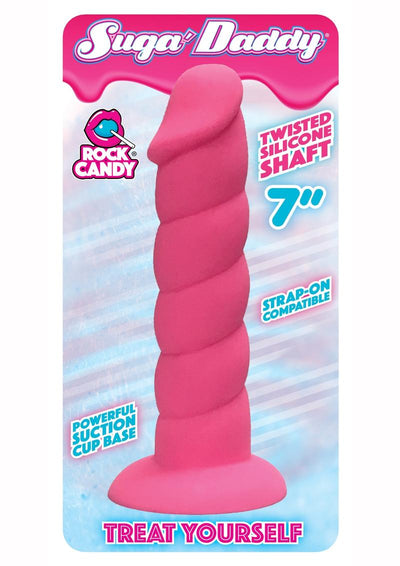 Suga' Daddy Silicone Dildo - Pink - 7in