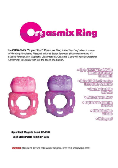 Super Stud Orgasmic Vibrating Silicone Cock Ring Waterproof