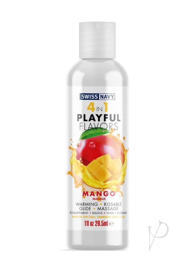 Swiss Navy 4 In 1 Flavored Lubricant 1oz - Mango