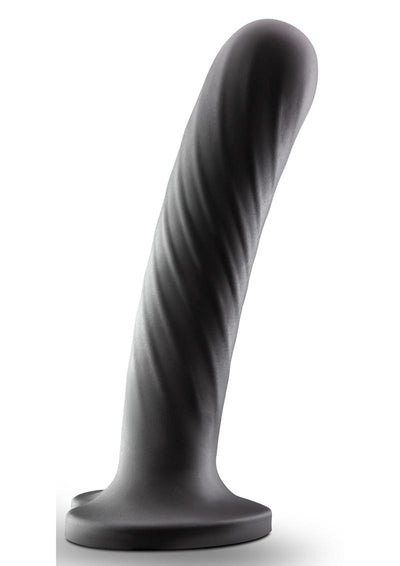 Temptasia Twist Silicone Dildo - Black - Large - 7in