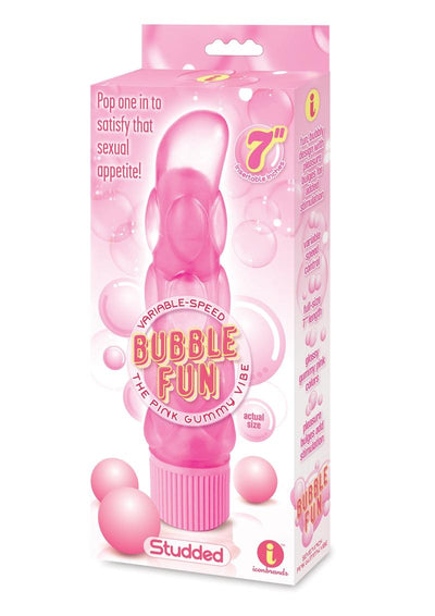 The 9's - Bubble Fun Studded 7in Vibrator - Pink