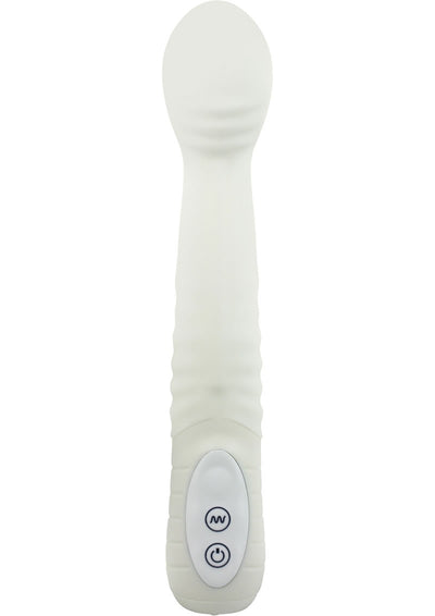 The Big O Silicone Vibrator Waterproof - White - 8.75in