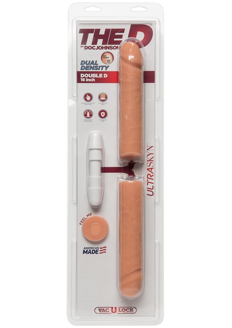 The D Double D Ultraskyn Dildo - Vanilla - 16in