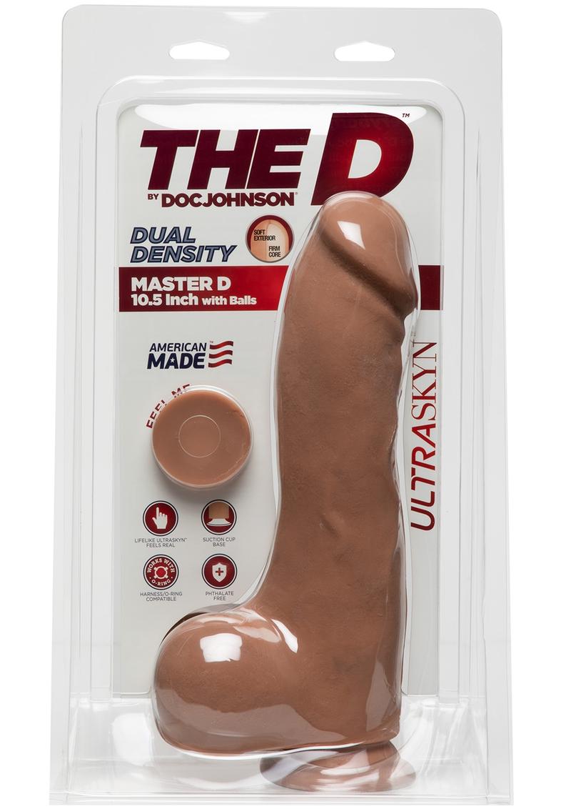 The D Master D Ultraskyn Dildo with Balls - Caramel - 10.5in