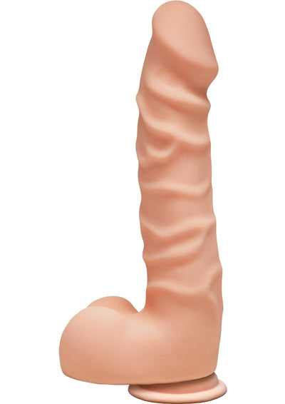 The D Ragin D Ultraskyn Dildo with Balls - Flesh/Vanilla - 7.5in