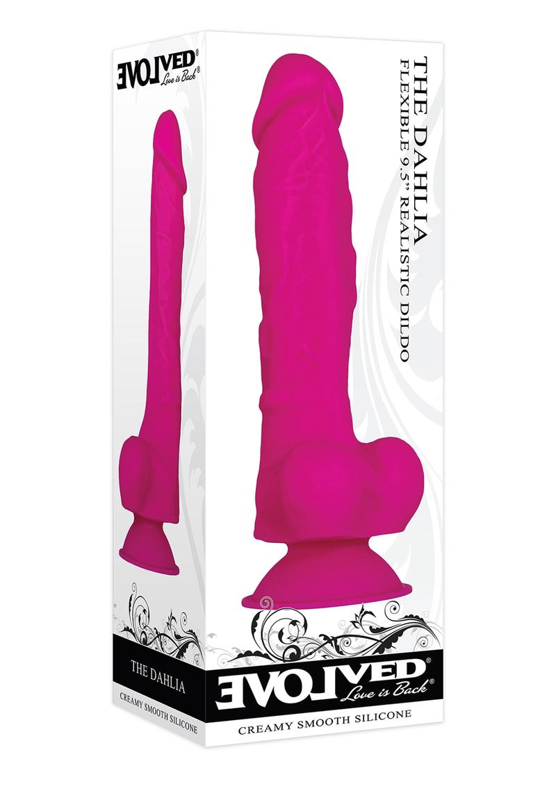 The Dahlia Silicone Dildo - Pink - 9.5in