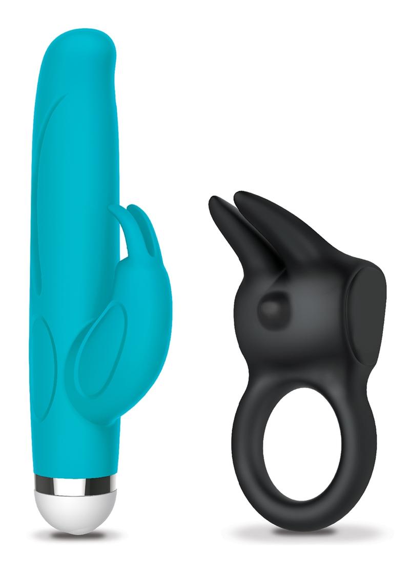 The Mini Rabbit and Rabbit Love Ring Silicone Rechargeable Couple&