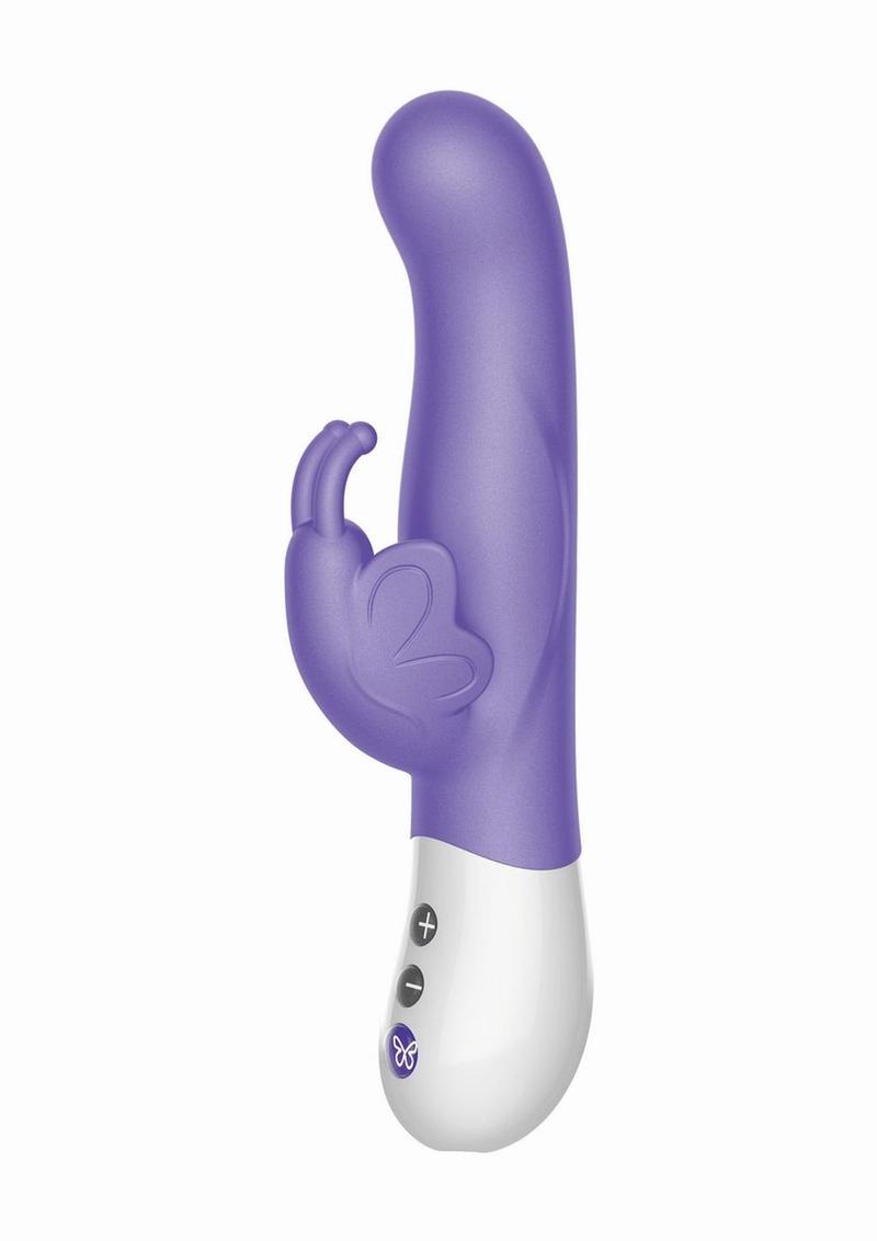 The Vibrating Dual Stim Butterfly Silicone Rechargeable Rabbit Vibrator