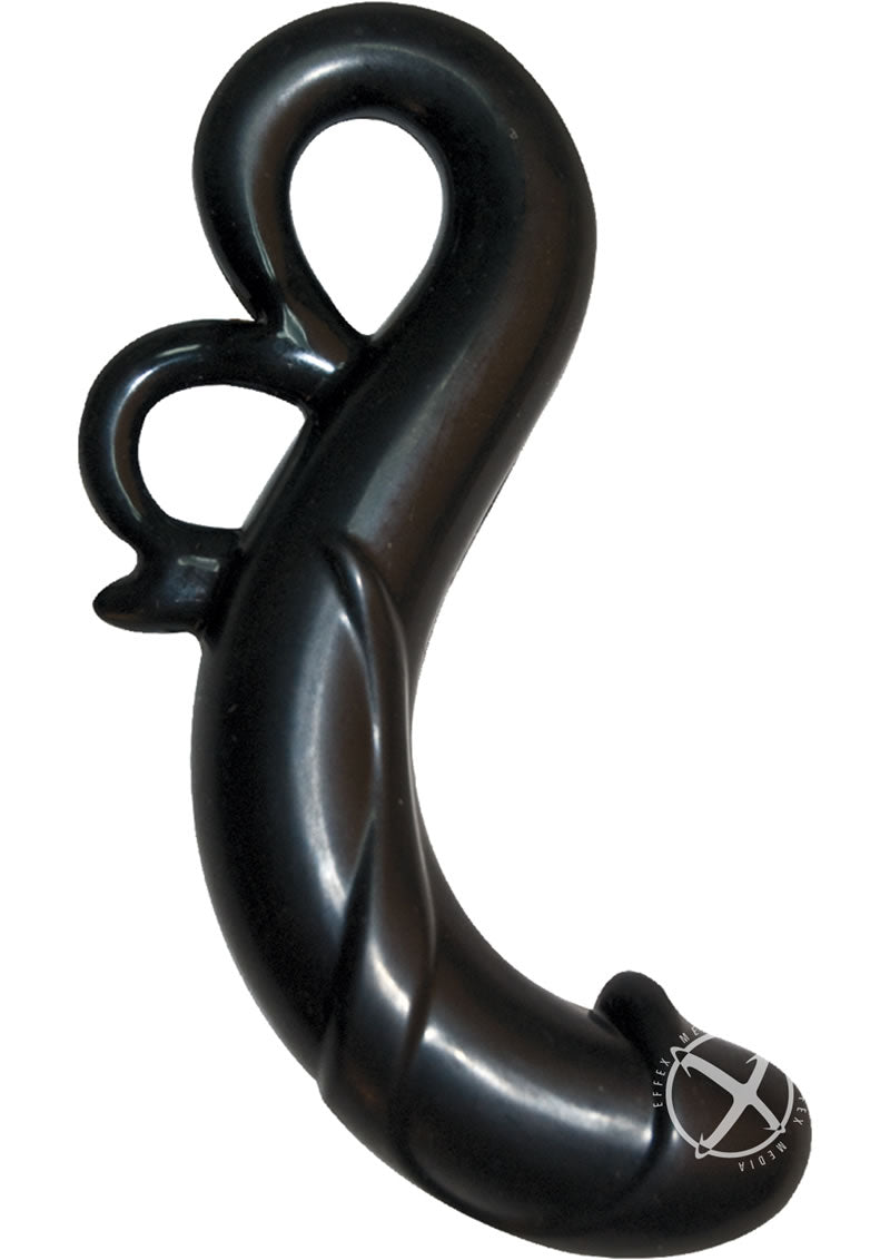 The Velvet Kiss Collection Little Dragon Silicone Dildo - Black