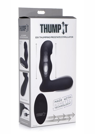 Thump-It Rechargeable Silicone Thumping Prostate Stimulator - Black