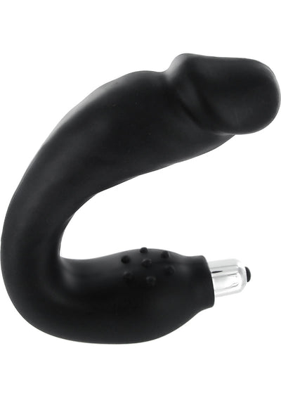 Trinity Men Silicone Vibrating P-Spot Massager - Black