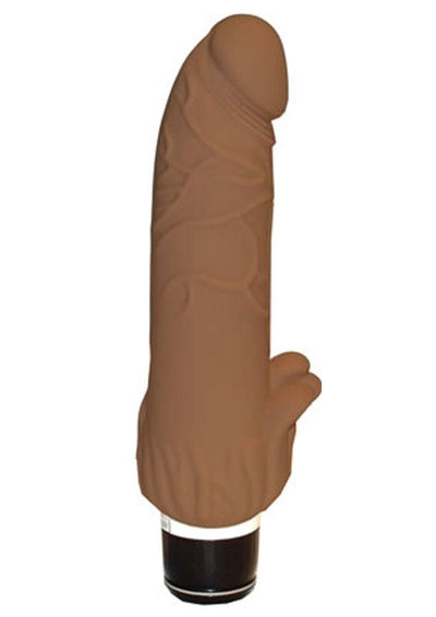 Ultra Classics Super Beak Silicone Vibrating Dildo - Brown/Chocolate