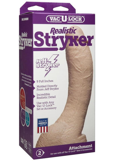 Vac-U-Lock Realistic Stryker Dildo - Vanilla - 9in