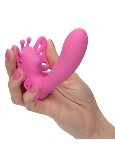 Venus Butterfly Pulsating Venus G Silicone Rechargeable Strap-On with Remote Control