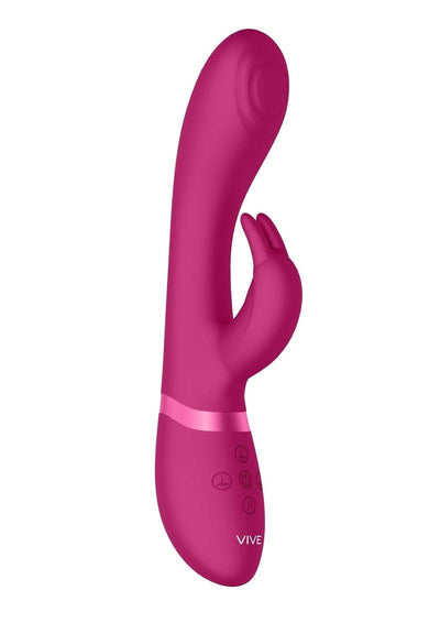 Vive Cato Pulse Wave Rechargeable Silicone G-Spot Rabbit Vibrator - Pink