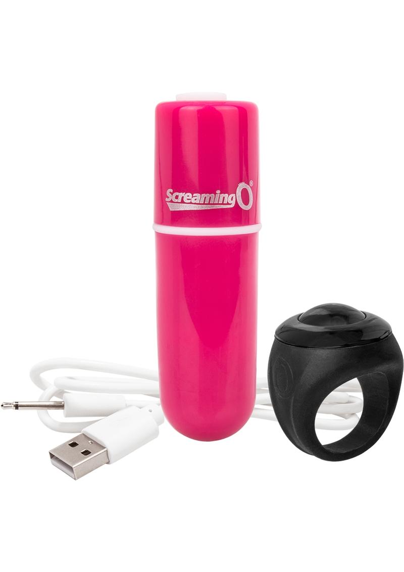 Vooom Wireless Remote Control Silicone USB Rechargeable Bullet Waterproof - Pink