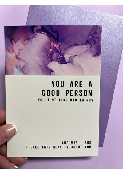 Warm Human Good Person Bad Things Greeting Card