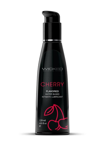 Wicked Aqua Water Based Flavored Lubricant Cherry - 4oz