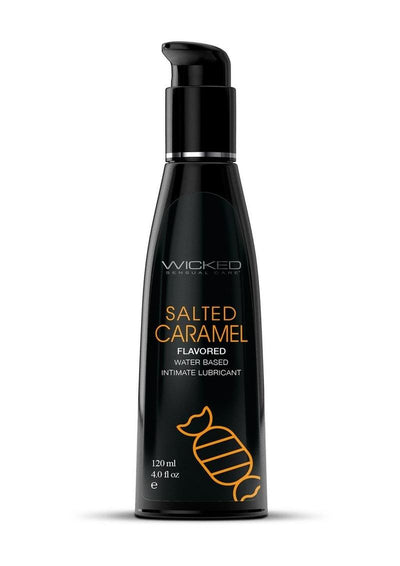 Wicked Aqua Water Based Flavored Lubricant Salted Caramel - 4oz