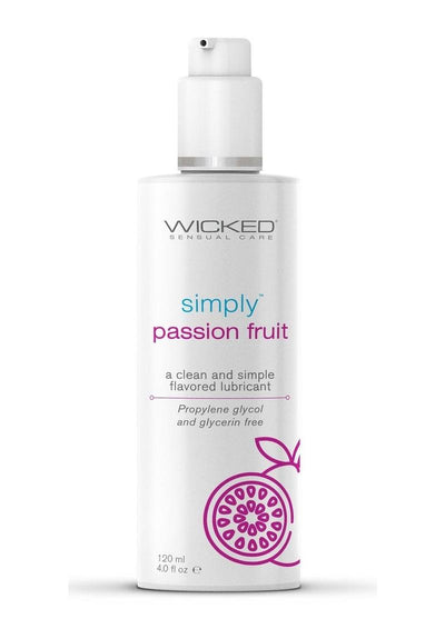 Wicked Simply Water Based Flavored Lubricant 4oz - Passion Fruit