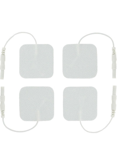 Zeus Electrosex Adhesive Electro-Pads - White - 4 Pack