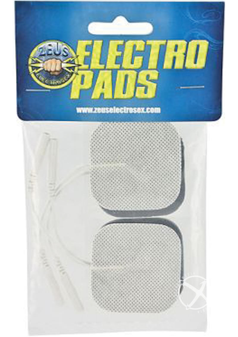 Zeus Electrosex Adhesive Electro-Pads - White - 4 Pack