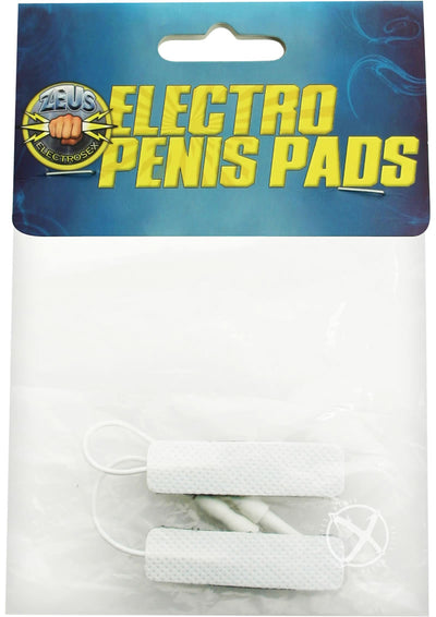 Zeus Electrosex Adhesive Penis-Pads - White - 2 Pack