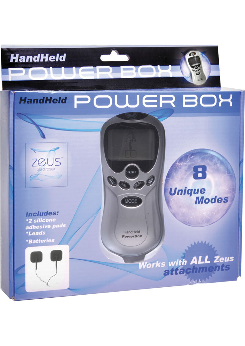 Zeus Electrosex Powerbox - Handheld - 8 Modes - Digital - Grey - Display