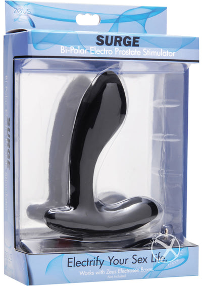 Zeus Electrosex Surge Bi-Polar Electro Silicone Prostate Stimulator - Black